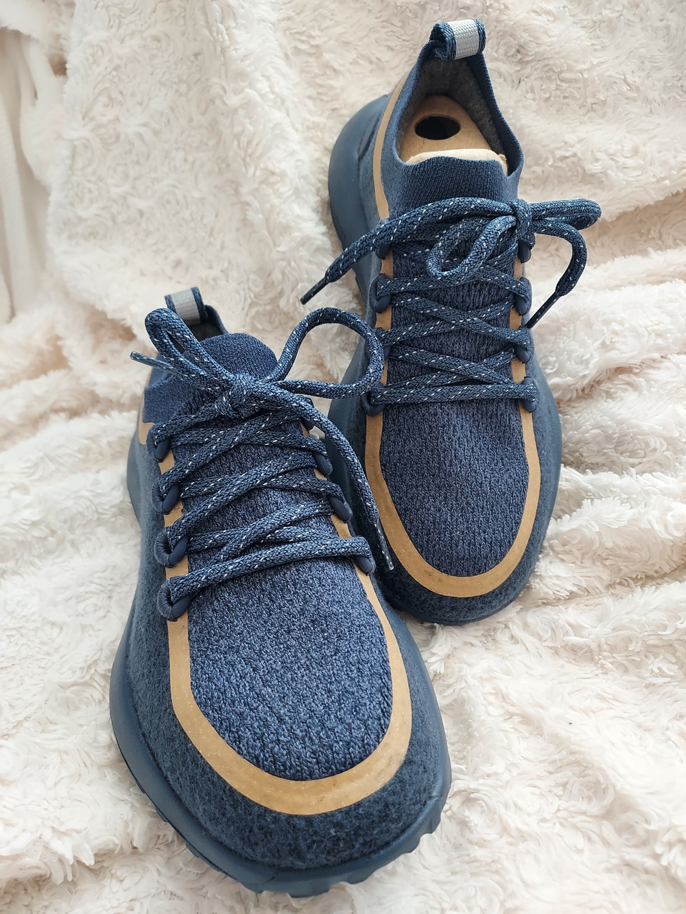 Allbirds TRS Trail Runner SWT Mizzle 6.5 Hazy Indigo Blue & Beige Merino Wool